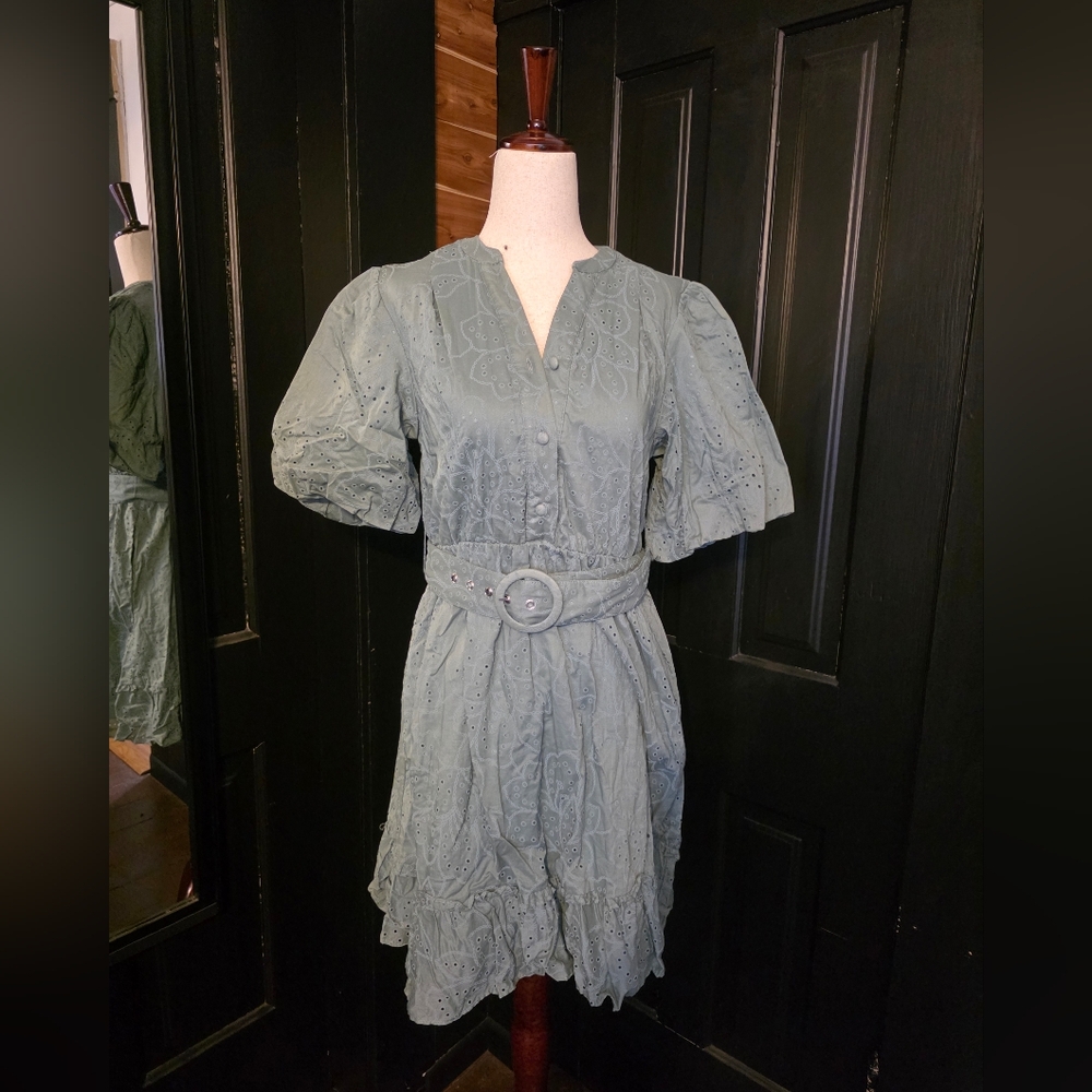 Joie Sage Eyelet Mini Dress